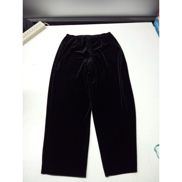 VTG Notations Clothing Co. Black Velvet 3 PC. Suit Snowflake Top Size Large - Picture 6 of 11